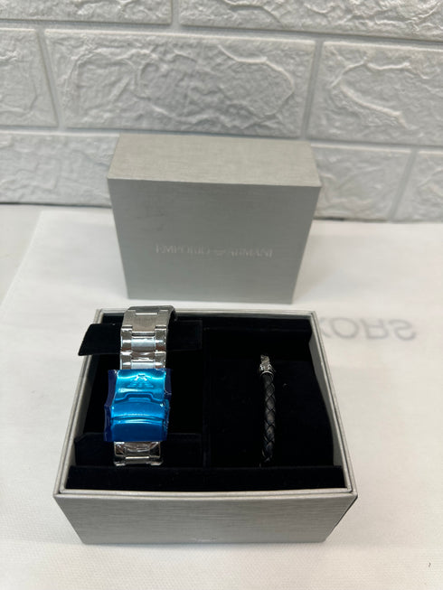 Emporio Armani Automatic Diver με ασημί μπρασελέ